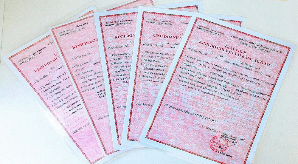 Giấy Phép Kinh Doanh Vận Tải