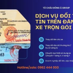 Dịch Vụ Đổi Thông Tin Trên Đăng Ký Xe Trọn Gói Tại Hà Nội