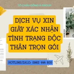 Dịch Vụ Xin Giấy Xác Nhận Tình Trạng Độc Thân Nhanh Chóng, Uy Tín Toàn Quốc