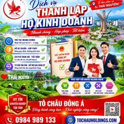 DỊCH VỤ THÀNH LẬP HỘ KINH DOANH Ở THÁI NGUYÊN