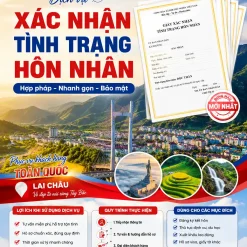 GIẤY XÁC NHẬN ĐỘC THÂN UY TÍN Ở LAI CHÂU