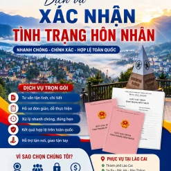 GIẤY XÁC NHẬN ĐỘC THÂN UY TÍN Ở LÀO CAI