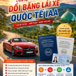 ĐỔI BẰNG LÁI XE QUỐC TẾ IAA NHANH Ở LÂM ĐỒNG