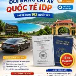 ĐỔI BẰNG LÁI XE QUỐC TẾ IDP GIÁ RẺ Ở HÀ TĨNH
