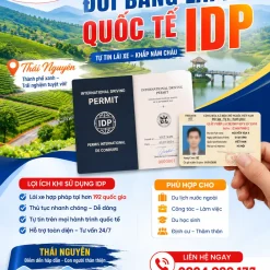 ĐỔI BẰNG LÁI XE QUỐC TẾ IDP UY TÍN Ở THÁI NGUYÊN