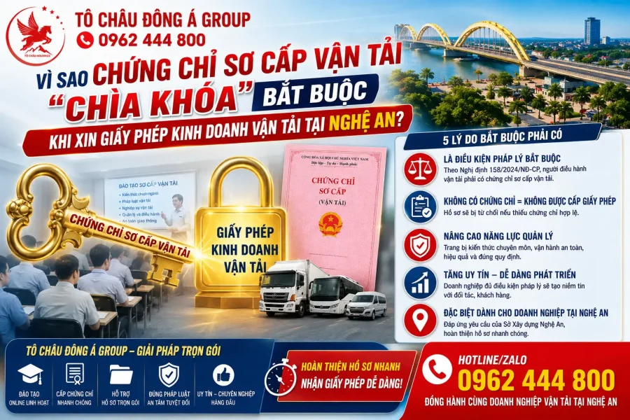 Cấp Chứng Chỉ Sơ Cấp Vận Tải Nhanh Tại Nghệ An