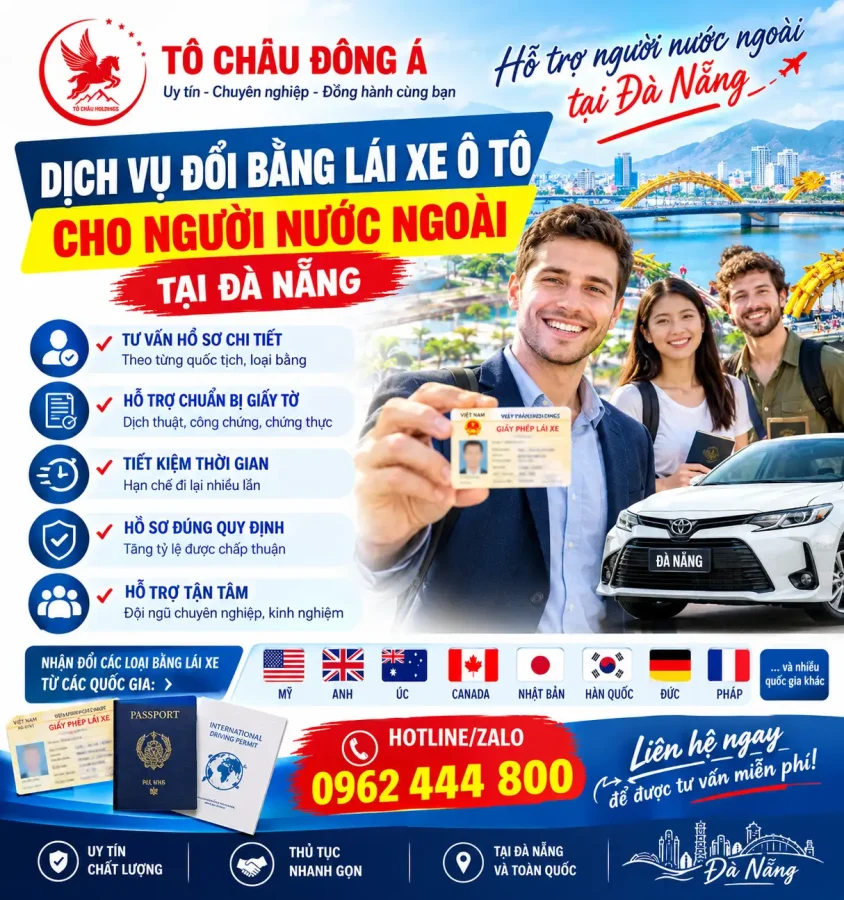 Đổi Bằng Lái Xe Cho Người Nước Ngoài Tại Đà Nẵng
